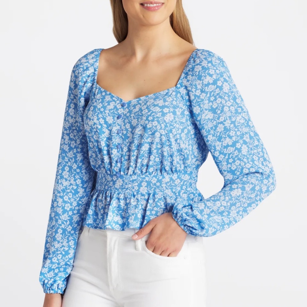 Lush Cropped Peplum Blouse